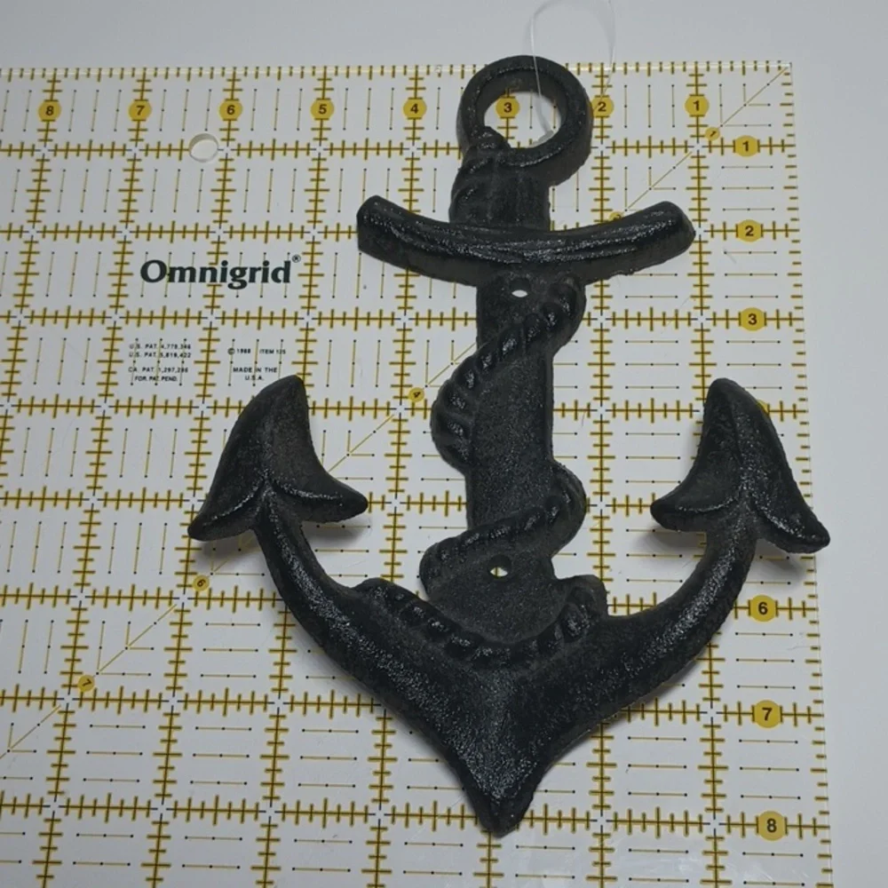 Rustic Cast Iron Ship Anchor Nautical Maritime Wall Hanging Hook Beach Decor